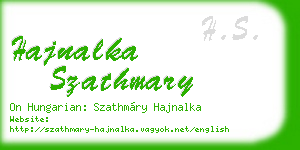hajnalka szathmary business card