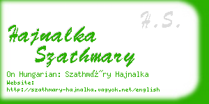 hajnalka szathmary business card